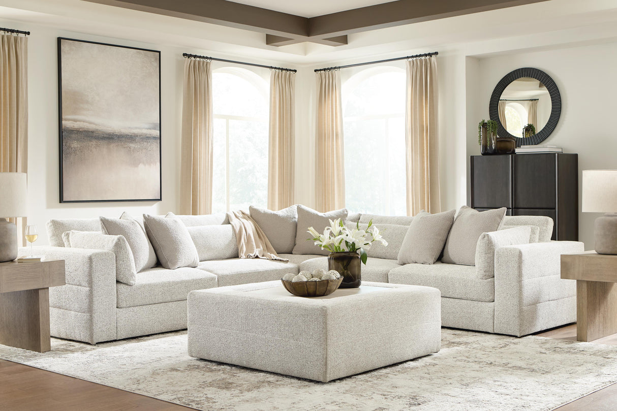 Ashbourne Estate Snowstone 5-Piece Sectional