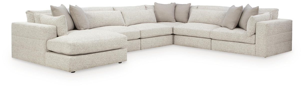 Ashbourne Estate Snowstone 6-Piece Sectional with LAF Chaise