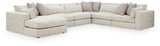 Ashbourne Estate Snowstone 6-Piece Sectional with LAF Chaise