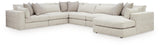 Ashbourne Estate Snowstone 6-Piece Sectional with RAF Chaise