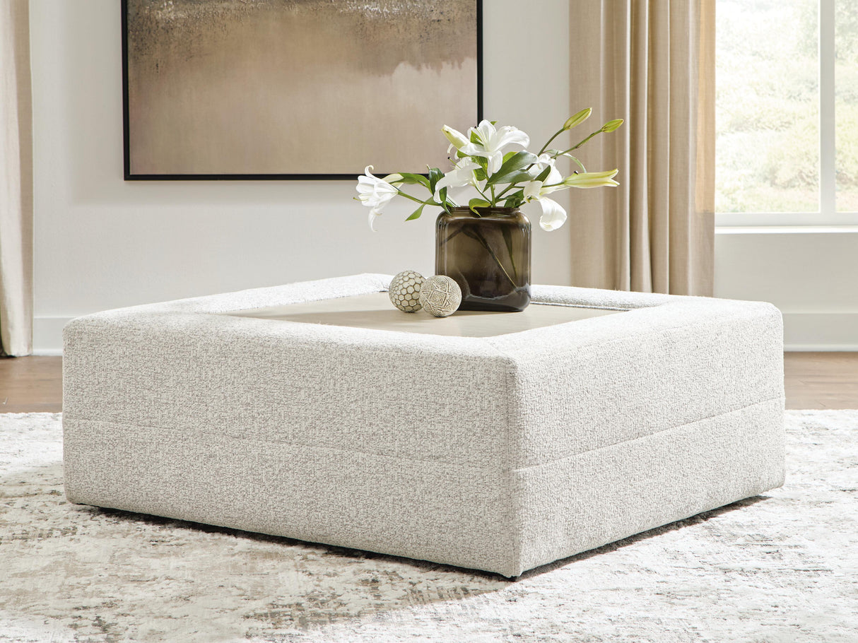 Ashbourne Estate Snowstone Oversized Accent Ottoman