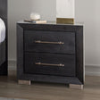 Ashbourne Black Night Stand w/ USB by Furniture of America at Eve Furniture