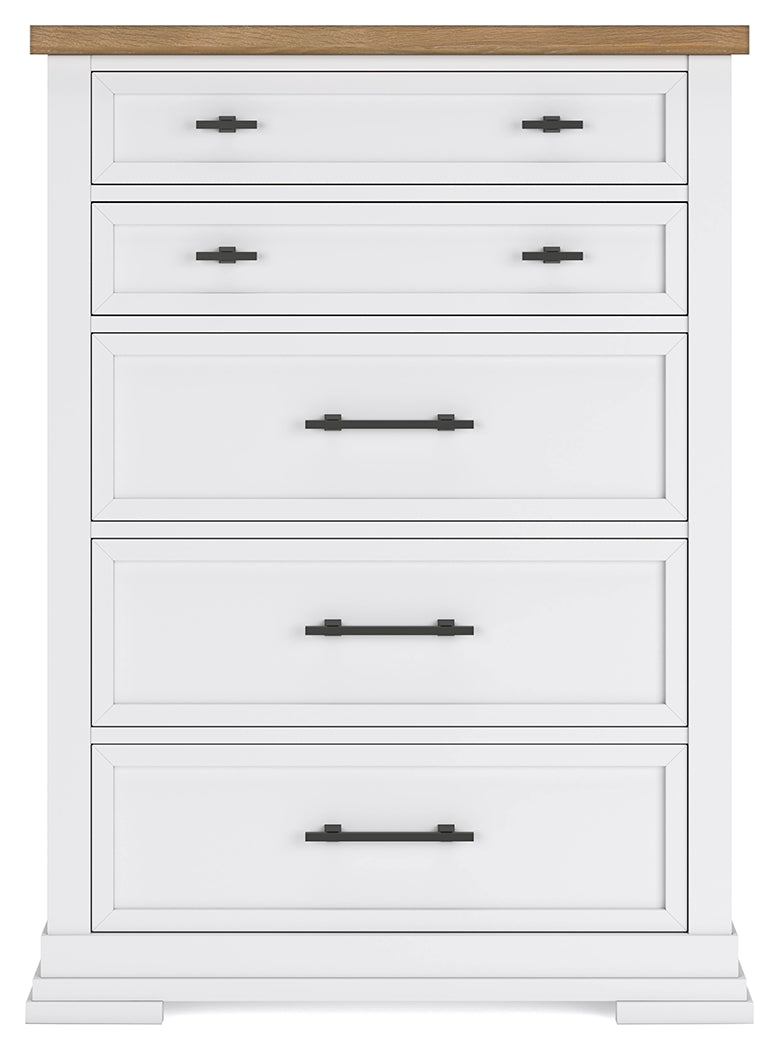 Ashbryn White/Natural Chest of Drawers