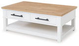 Ashbryn White/Natural Coffee Table