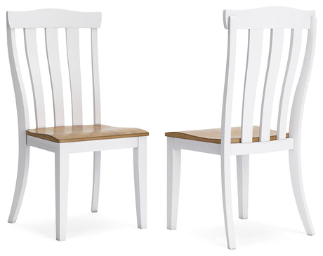 Ashbryn White/Natural Dining Chair, Set of 2