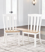 Ashbryn White/Natural Dining Chair, Set of 2