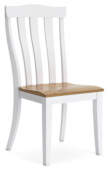 Ashbryn White/Natural Dining Chair, Set of 2