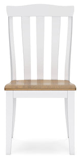 Ashbryn White/Natural Dining Chair, Set of 2