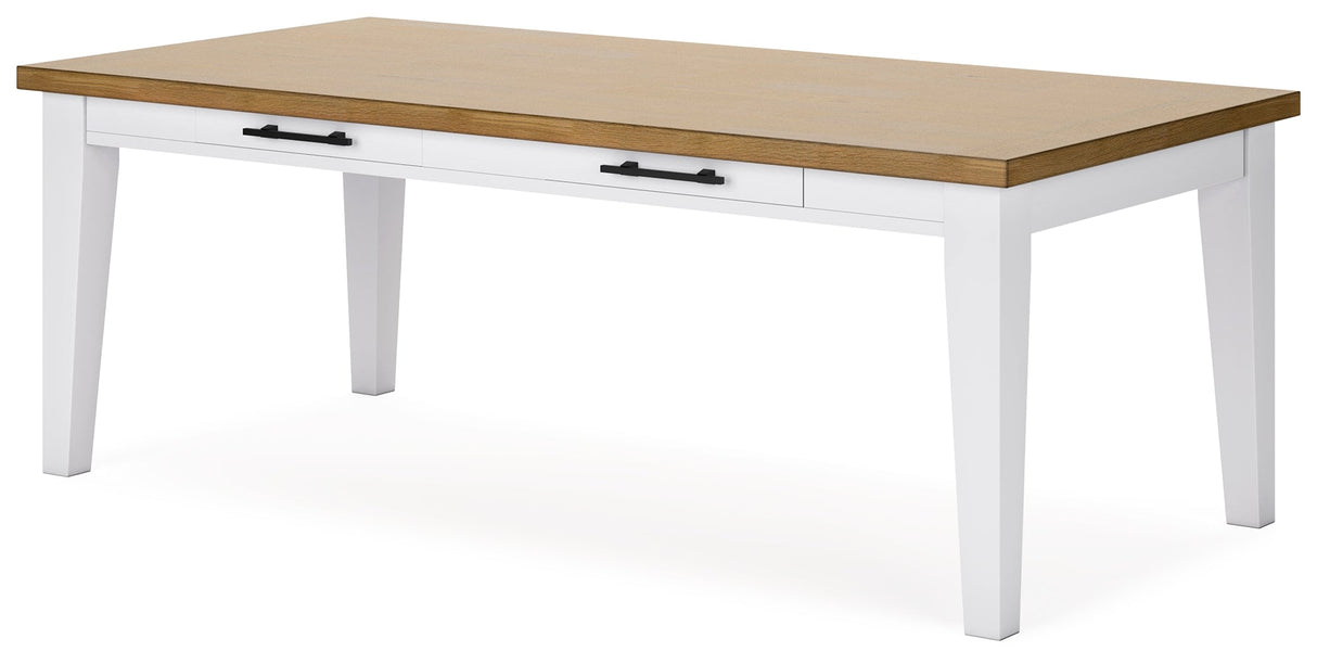 Ashbryn White/Natural Dining Table