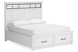 Ashbryn White/Natural California King Storage Platform Bed by Ashley at Eve Furniture