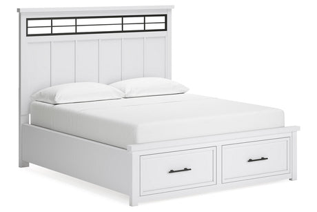 Ashbryn White/Natural California King Storage Platform Bed by Ashley at Eve Furniture