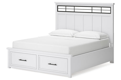 Ashbryn White/Natural California King Storage Platform Bed by Ashley at Eve Furniture