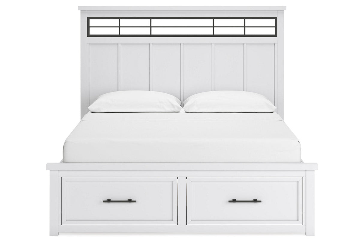 Ashbryn White/Natural California King Storage Platform Bed by Ashley at Eve Furniture