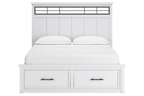 Ashbryn White/Natural California King Storage Platform Bed by Ashley at Eve Furniture