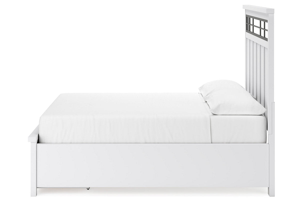 Ashbryn White/Natural California King Storage Platform Bed by Ashley at Eve Furniture
