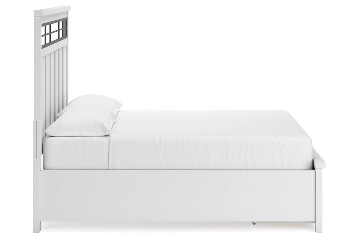 Ashbryn White/Natural California King Storage Platform Bed by Ashley at Eve Furniture