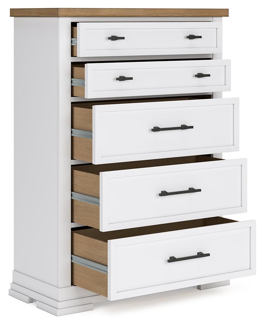 Ashbryn White/Natural Chest of Drawers by Ashley at Eve Furniture