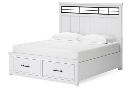 Ashbryn White/Natural King Storage Platform Bed by Ashley at Eve Furniture