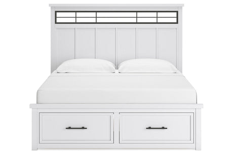 Ashbryn White/Natural King Storage Platform Bed by Ashley at Eve Furniture