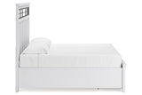 Ashbryn White/Natural King Storage Platform Bed by Ashley at Eve Furniture