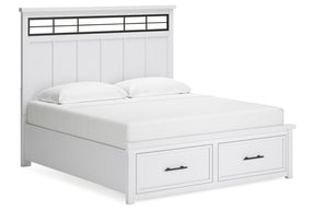Ashbryn White/Natural King Storage Platform Bed by Ashley at Eve Furniture