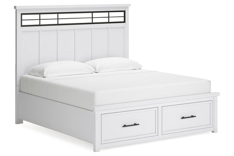 Ashbryn White/Natural King Storage Platform Bed by Ashley at Eve Furniture