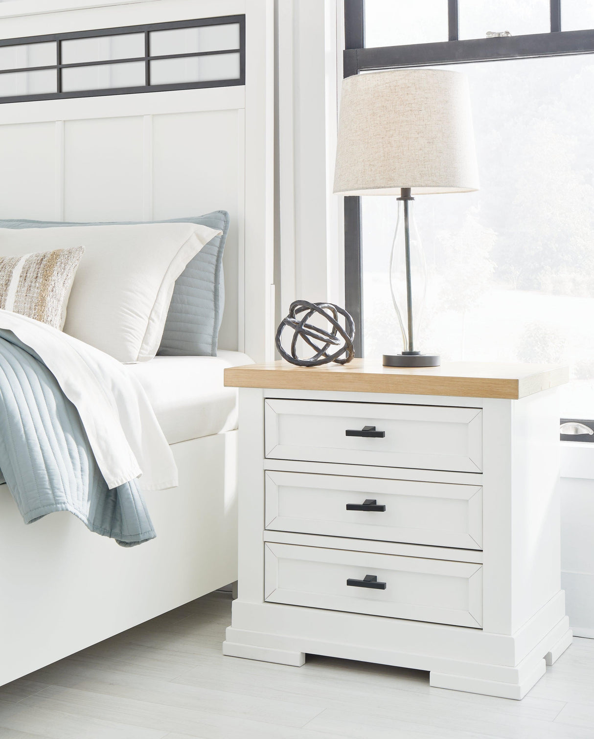 Ashbryn White/Natural Nightstand by Ashley at Eve Furniture