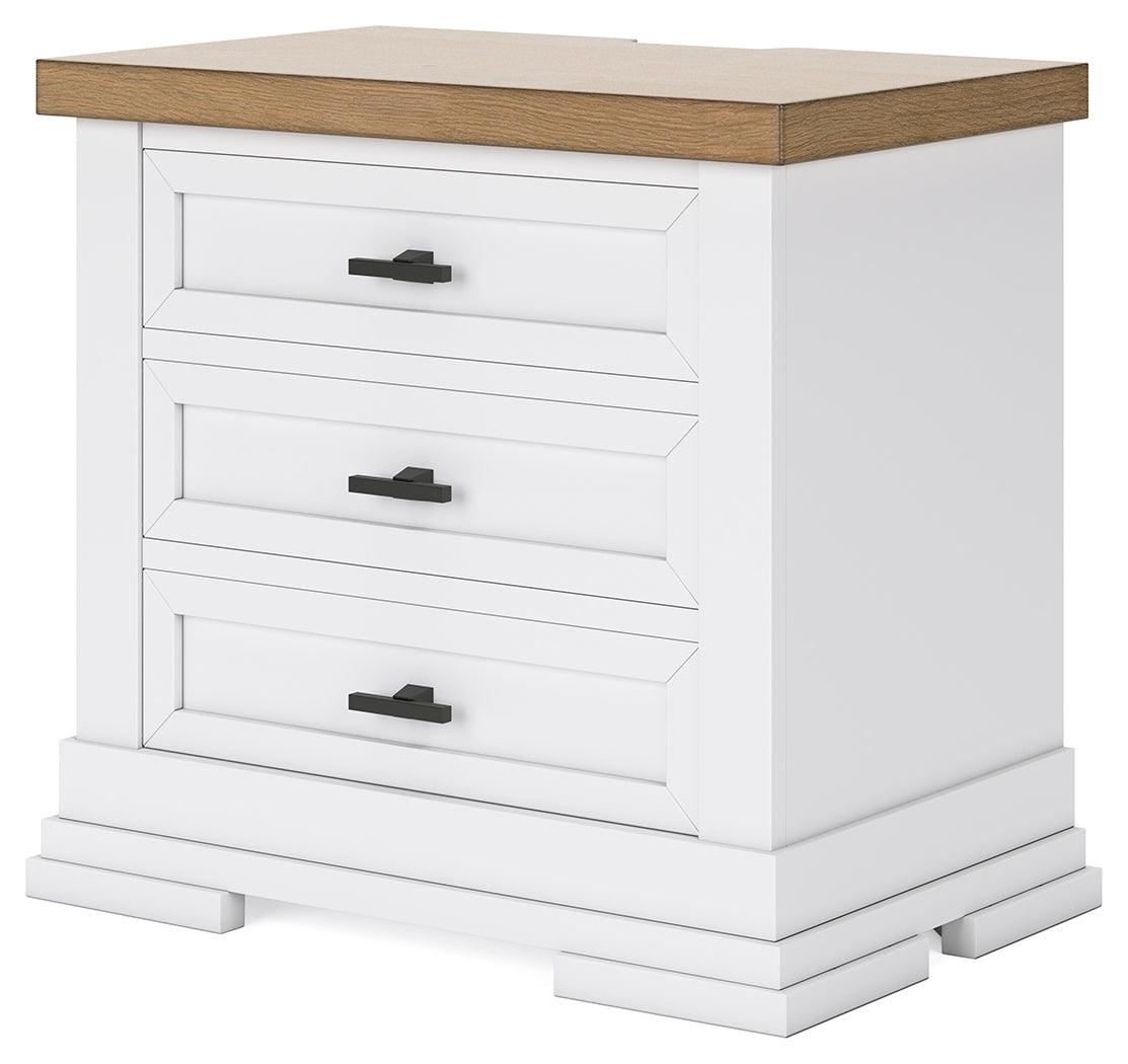 Ashbryn White/Natural Nightstand by Ashley at Eve Furniture