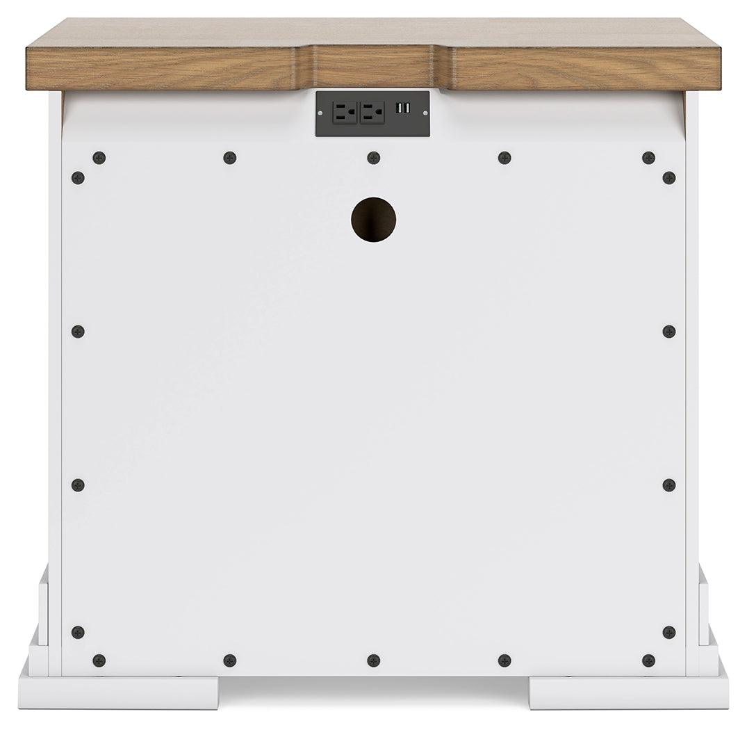 Ashbryn White/Natural Nightstand by Ashley at Eve Furniture