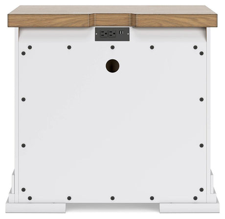 Ashbryn White/Natural Nightstand by Ashley at Eve Furniture