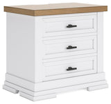 Ashbryn White/Natural Nightstand by Ashley at Eve Furniture
