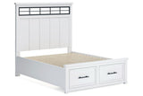 Ashbryn White/Natural Queen Platform Storage Bed by Ashley at Eve Furniture