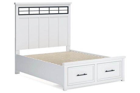 Ashbryn White/Natural Queen Platform Storage Bed by Ashley at Eve Furniture