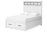 Ashbryn White/Natural Queen Platform Storage Bed by Ashley at Eve Furniture