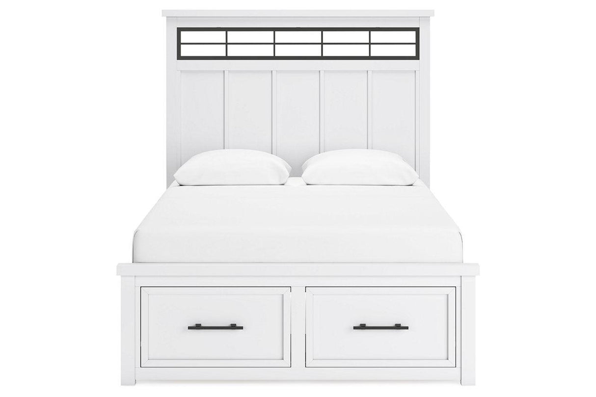 Ashbryn White/Natural Queen Platform Storage Bed by Ashley at Eve Furniture
