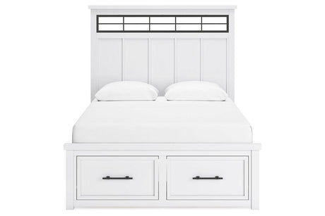 Ashbryn White/Natural Queen Platform Storage Bed by Ashley at Eve Furniture