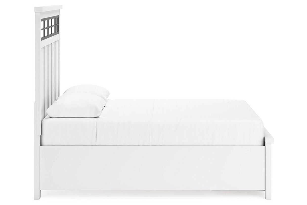 Ashbryn White/Natural Queen Platform Storage Bed by Ashley at Eve Furniture