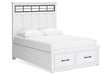 Ashbryn White/Natural Queen Platform Storage Bed by Ashley at Eve Furniture