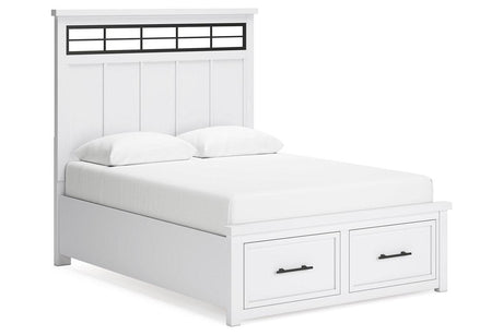 Ashbryn White/Natural Queen Platform Storage Bed by Ashley at Eve Furniture