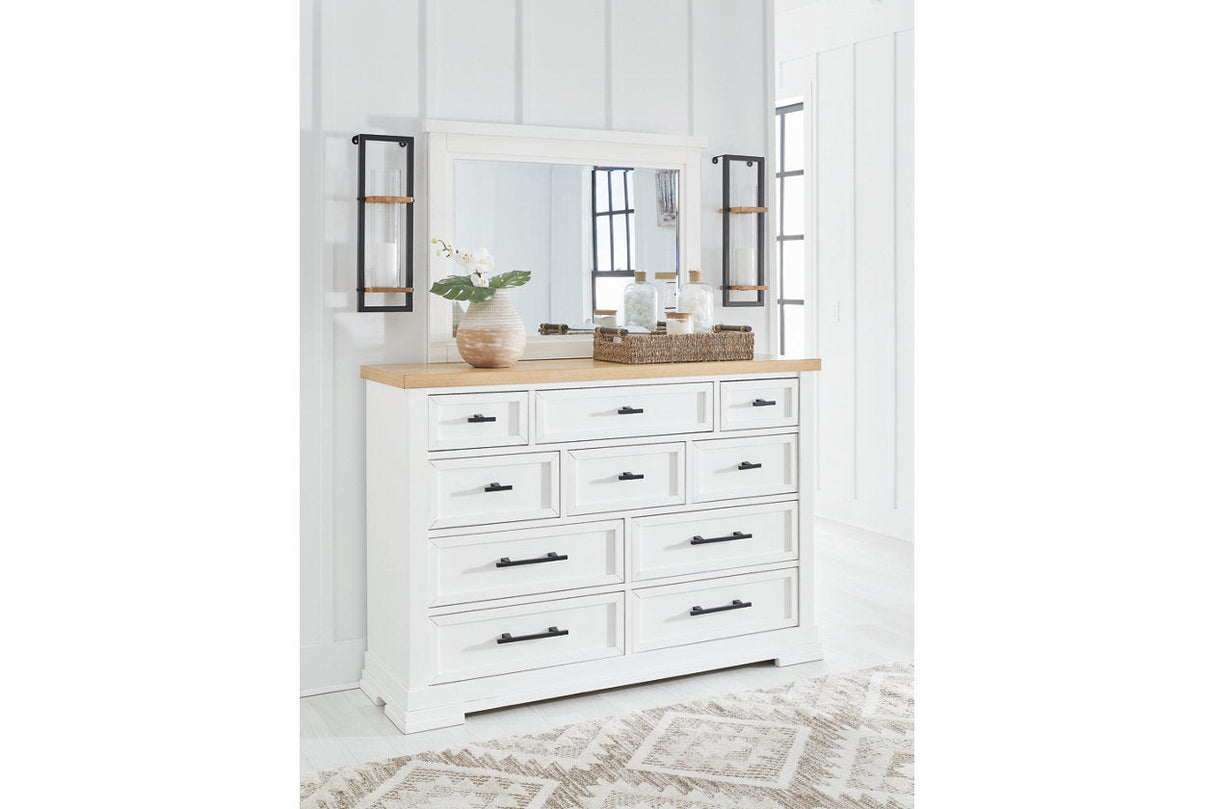 Ashbryn White/Natural Storage Platform Bedroom Set by Ashley at Eve Furniture