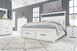 Ashbryn White/Natural Storage Platform Bedroom Set by Ashley at Eve Furniture