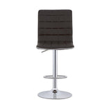 Ashbury Black/Chrome Upholstered Adjustable Bar Stools, Set of 2 by Coaster at Eve Furniture