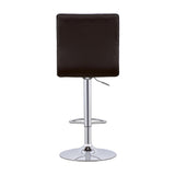 Ashbury Black/Chrome Upholstered Adjustable Bar Stools, Set of 2 by Coaster at Eve Furniture