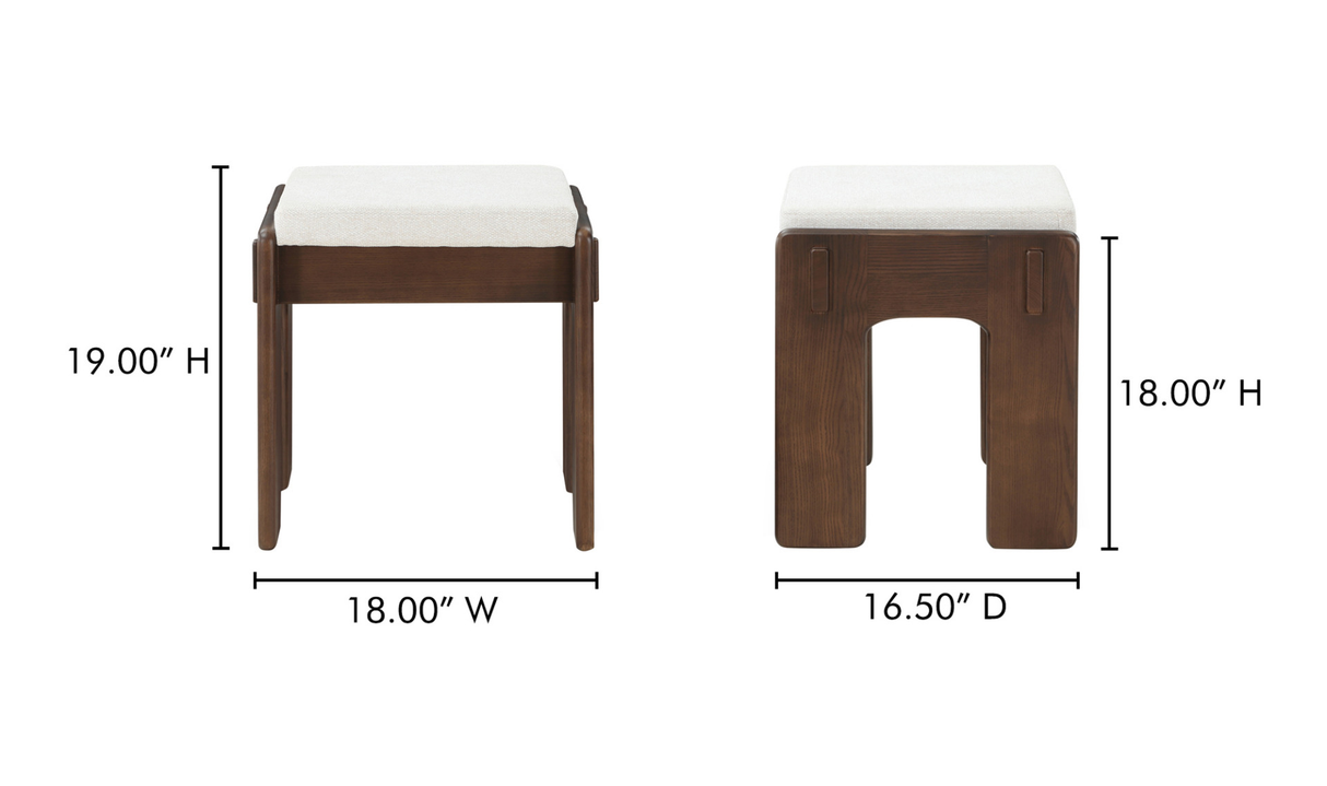 Ashby Stool - Brown by Moe's Home at Eve Furniture