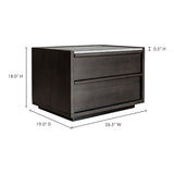 Ashcroft Dark Grey Nightstand by Moe's Home at Eve Furniture