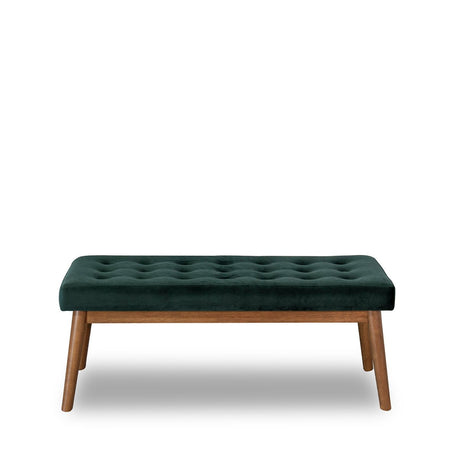 Delilah Modern Bench - Green Velvet by Ashcroft Imports at Eve Furniture