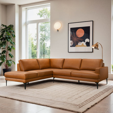 Bristol Durable Vegan Leather Left-Facing Sectional Sofa by Ashcroft Imports at Eve Furniture