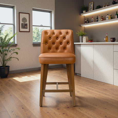 Peoria Elegant Mid-Century Modern Counter Stool for Kitchen Island by Ashcroft Imports at Eve Furniture