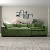 Hayward Olive Green Velvet Modular Sectional Sofa by Ashcroft Imports at Eve Furniture