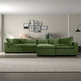 Hayward Olive Green Velvet Modular Sectional Sofa by Ashcroft Imports at Eve Furniture